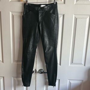 A.L.C. Zip Ankle Black Leather Women Pants